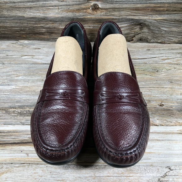 SAS Easier Brown Leather Loafer Slip On Women 8.5 NARROW Comfort Orthopedic - Picture 2 of 8
